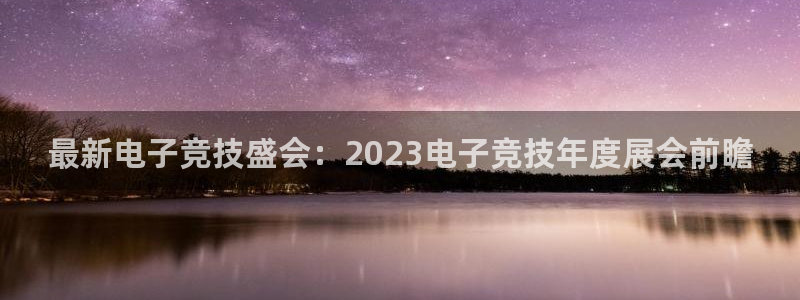 多彩娱乐登录网址：最新电子竞技盛会：2023电子竞技年度展会